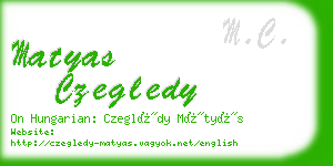 matyas czegledy business card